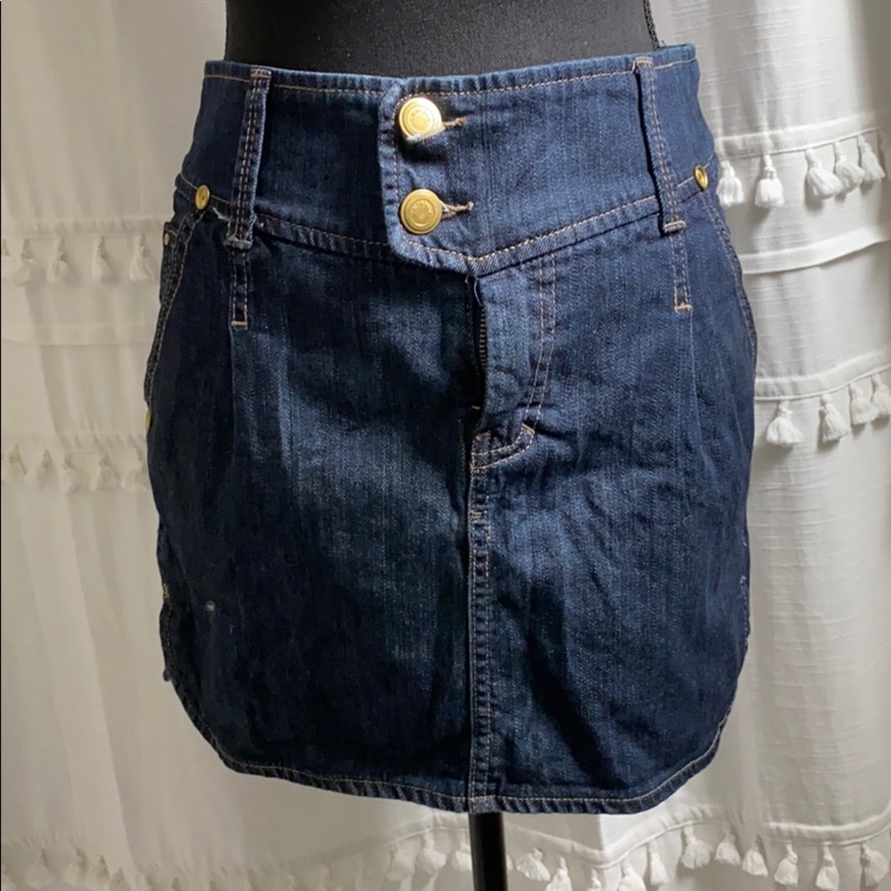 Mango denim mini skirt